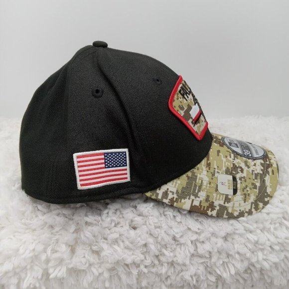 Atlanta Falcons Hat Mens S/M Fitted Black Camo Salute To Service New Era‎ - Picture 2 of 6